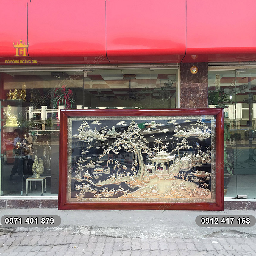 Tranh Phong Cảnh Đồng Qu&ecirc; Bằng Đồng 3m x 1m76